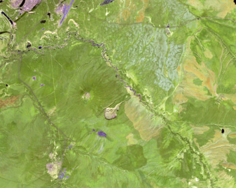 June 4, 2024, Landsat 8 (path/row 122/12) - Batagaika Crater, Russia.