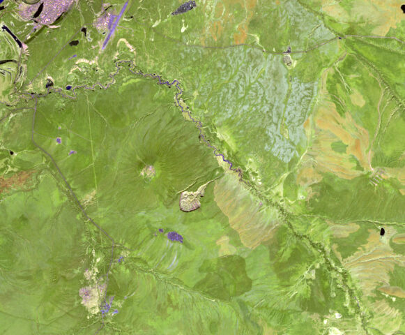 June 4, 2024, Landsat 8 (path/row 122/12) - Batagaika Crater, Russia.