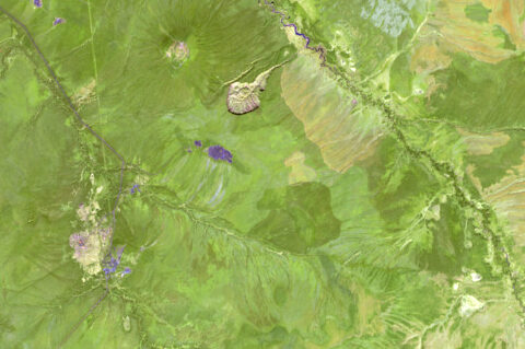 June 4, 2024, Landsat 8 (path/row 122/12) - Batagaika Crater, Russia.