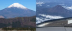 Left: Views of Mount Fuji from Ōwakudani with snow. Photo Source: Suicasmo (CC BY-SA 4.0) Right: Mount Fuji without snow on November 4th, 2024. Photo Credits: @Griffin1831 (X formerly Twitter)