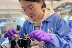 Yi Yang, a postdoctoral fellow co-advised by Ted Sargent and Mercouri Kanatzidis, is first author of the study which improves the protective layer of perovskite solar cells in an effort to extend their life and enhance performance.