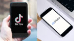 Left: TikTok on iPhone. Photo Source: Nordskov Media. Right: Meta on Smartphone. Photo Source: Alpha Photo (CC BY-NC 2.0)