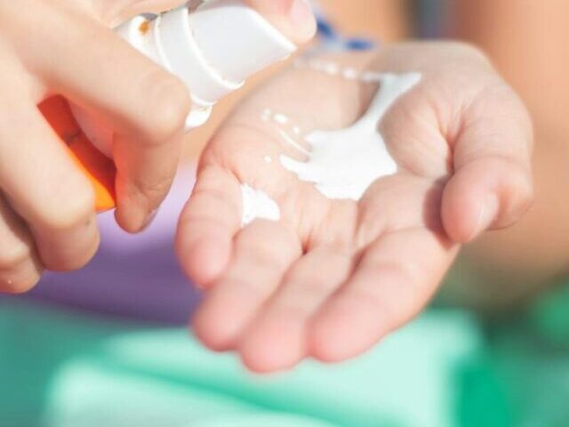 Representative Image. Kids Use Skincare Products.