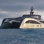 AI-Powered 140-Foot Hybrid Luxury Yacht with 90% Electric Cruise, Solar Panels, and Energy-Saving Hibernation Mode