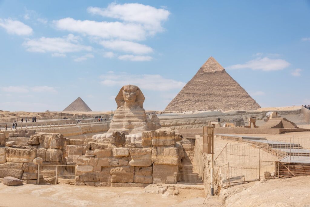 Representative Image. Pyramids and Sphinx Statue in Desert. Photo Source: Diego F. Parra (Pexels)