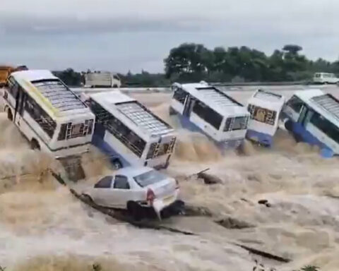 Scary visuals coming from Uthangarai, Krishnagiri district. Photo Source: @chennaisweather (X formerly Twitter)