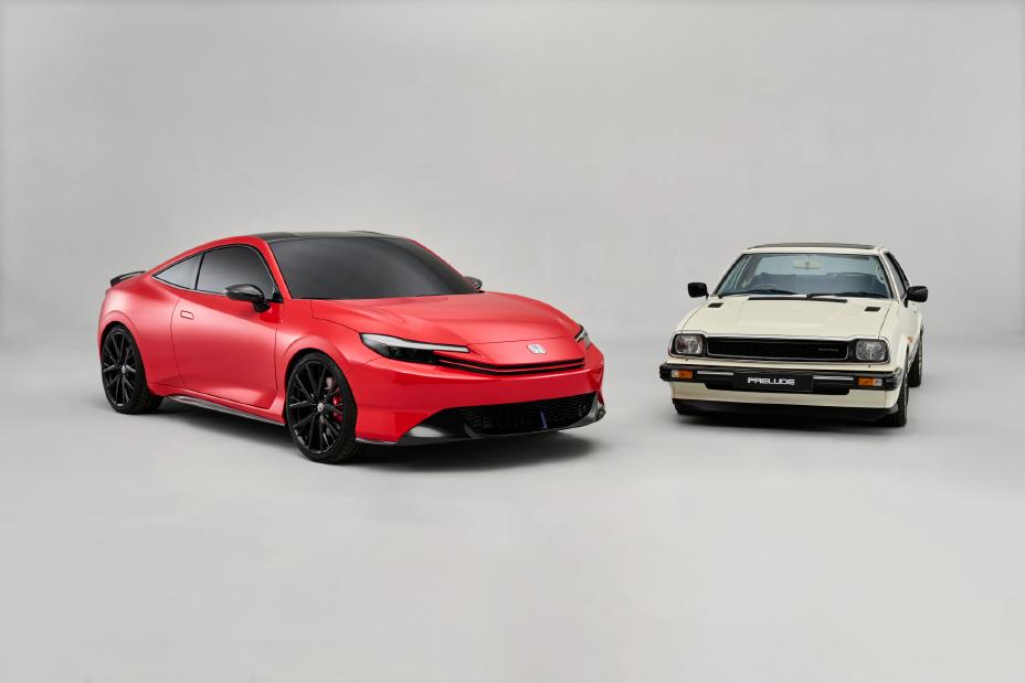 Honda Prelude Concept with First Gen Prelude. Photo Source: Honda Global