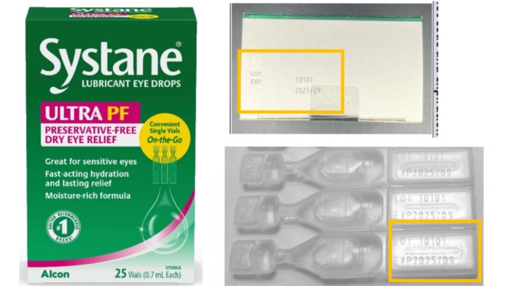 Alcon Laboratories Issues Voluntary Nationwide Recall of One (1) Lot of Systane Lubricant Eye Drops Ultra PF, Single Vials On-the-Go, 25 count (Lot 10101), Due to Fungal Contamination