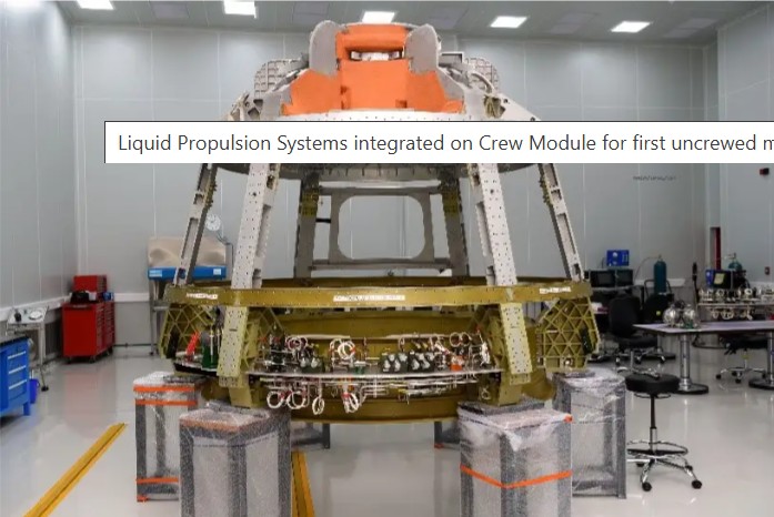 Liquid Propulsion Systems integrated on Crew Module for first uncrewed mission of Gaganyaan