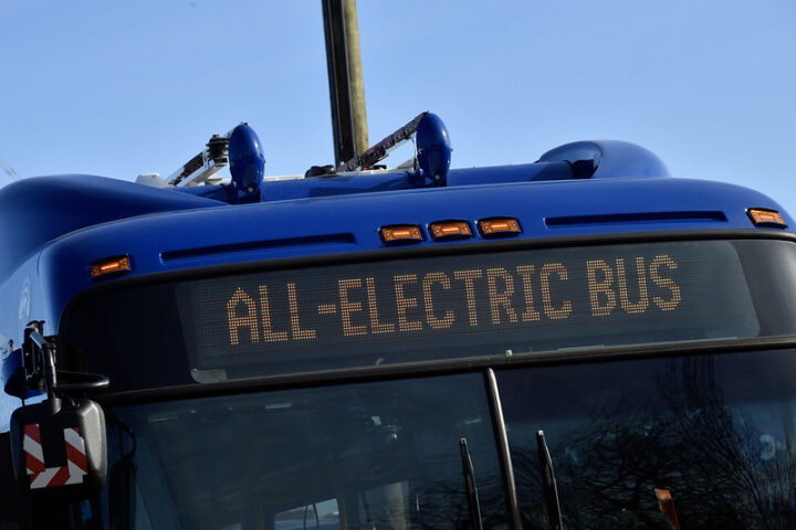 Electric Buses MTA Chair & CEO Janno Lieber announces the purchase of 265 electric buses at the Jamaica Depot on Friday, Jan 10, 2025. Photo Credits: Marc A. Hermann / MTA (CC BY 2.0)