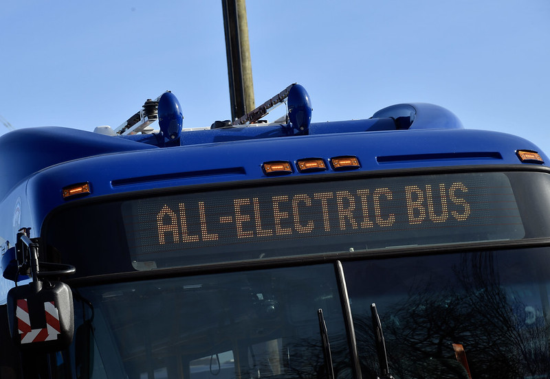 Electric Buses MTA Chair & CEO Janno Lieber announces the purchase of 265 electric buses at the Jamaica Depot on Friday, Jan 10, 2025. Photo Credits: Marc A. Hermann / MTA (CC BY 2.0)