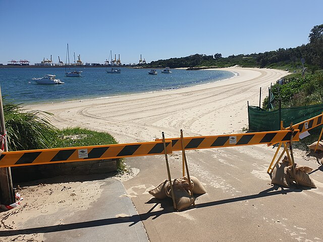 Beach closed at La Perouse, New South Wales