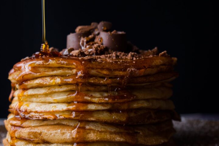 Pile of Pancake With Honey