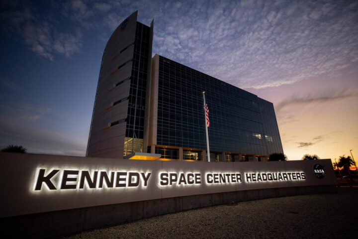 Photographers at NASA capture the sunset on Tuesday, Jan. 30, 2024, near the headquarters building of the agency’s Kennedy Space Center in Florida. Photo Credits: NASA/Ben Smegelsky