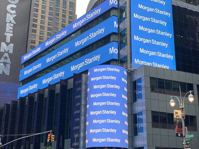 Representative Image. Morgan Stanley's global headquarters in Times Square, New York. Photo Source: Wikimedia Commons (CC BY-SA 4.0)