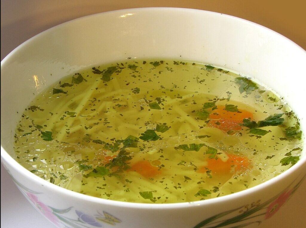 Representative Image. Chicken broth. Photo Source: Mariuszjbie (CC BY-SA 3.0)