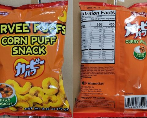 Curvee Puffs corn puff snack. Photo Source - Wismettac