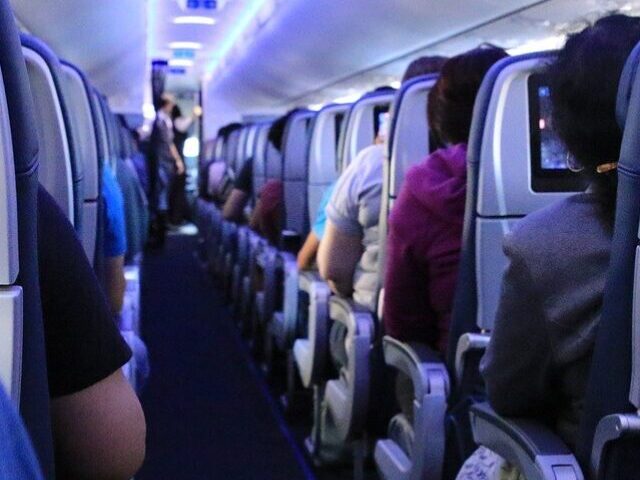 Representative Image. Passengers are sitting in an airplane. Photo Credits: Ornaw (Pixabay)