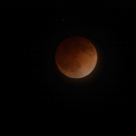 A blood moon against the night sky in 2014. Photo Source: NASA Ames Research Center/Brian Day