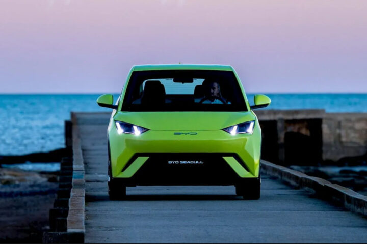 Representative image. Lime green BYD Seagull EV parked by the wate. Photo Source: BYD.