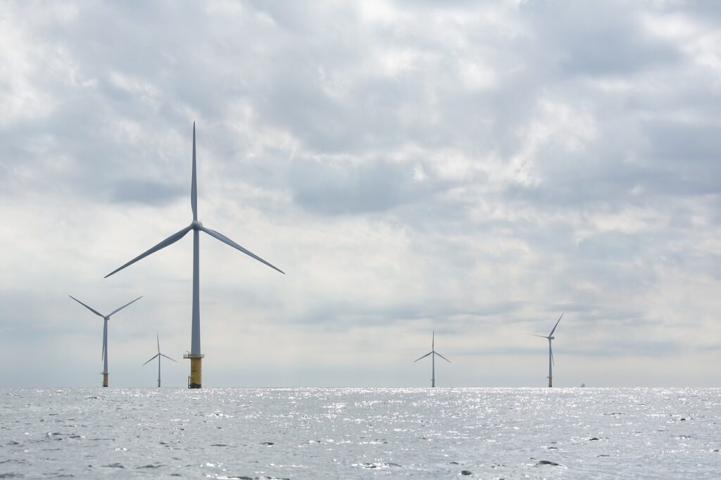 Representative Image. A group of offshore wind turbines standing in the sea. Photo Source - marliesplatvoet (pixabay)