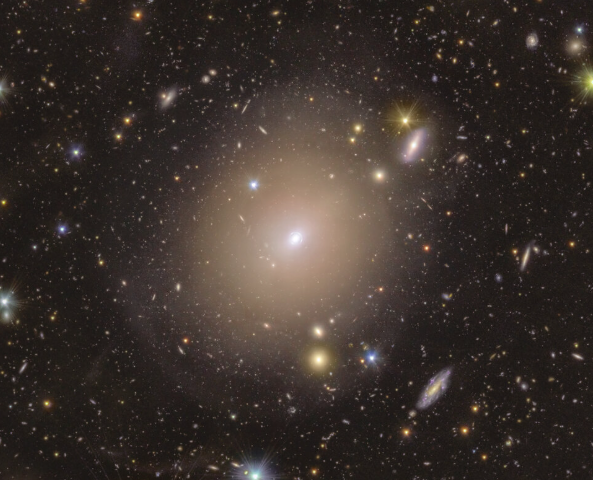 Euclid image of a bright Einstein Ring around galaxy NGC6505. Photo Source - European Space Agency