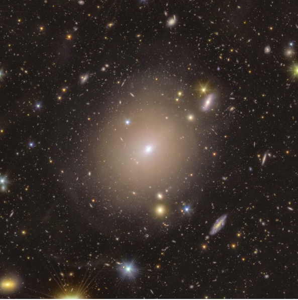 Euclid image of a bright Einstein Ring around galaxy NGC6505. Photo Source - European Space Agency (CC BY-SA 3.0)