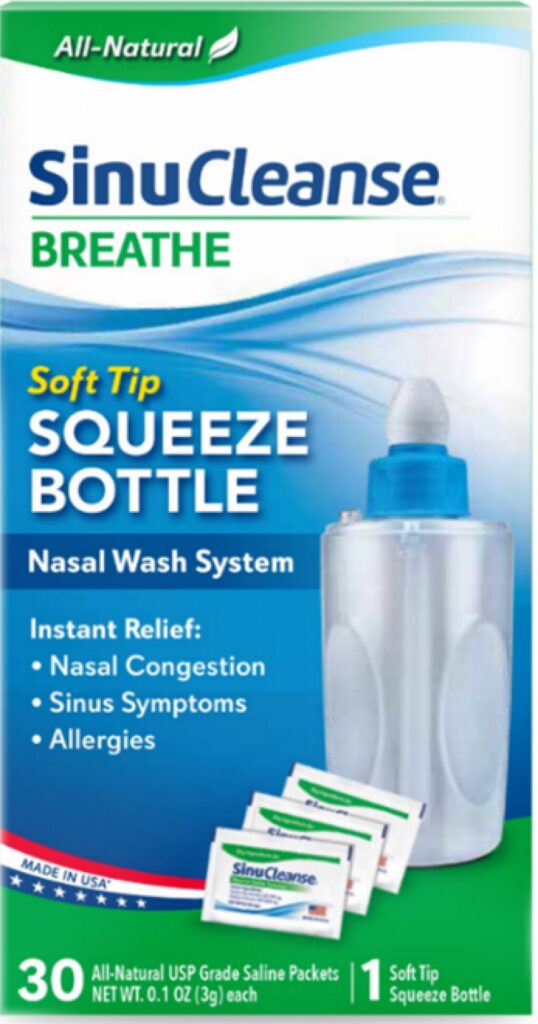 All-natural nasal wash system for sinus relief. Photo Source: Ascent Consumer Products Inc.