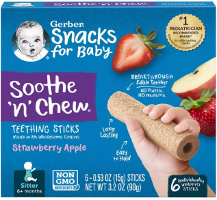 SOOTHE N CHEW® TEETHING STICKS.