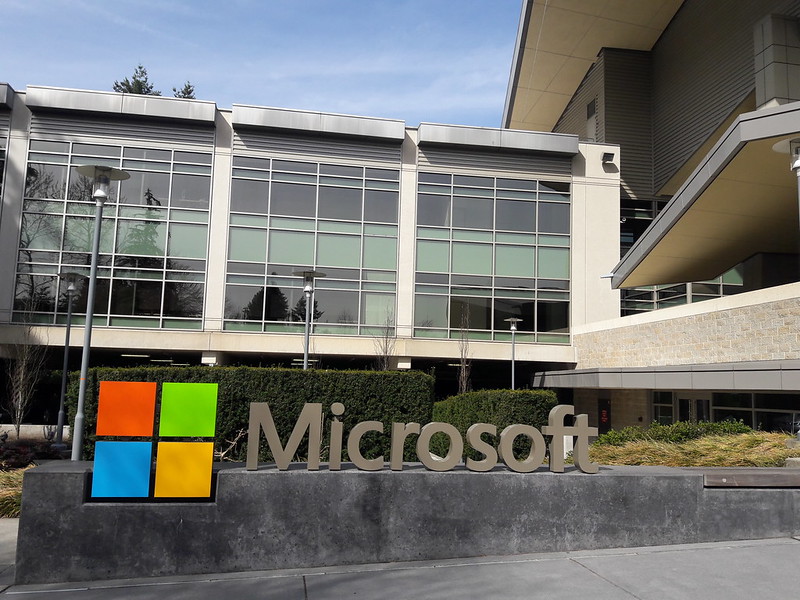 Representative image. Microsoft sign, the Mothership, Building 92, Redmond, Washington, USA. Photo Source: Wonderlane (CC BY 2.0).