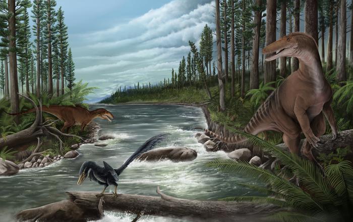 Representative Image. Cretaceous Australia Landscape. Artwork by Jonathan Metzger. Photo Source: Museums Victoria