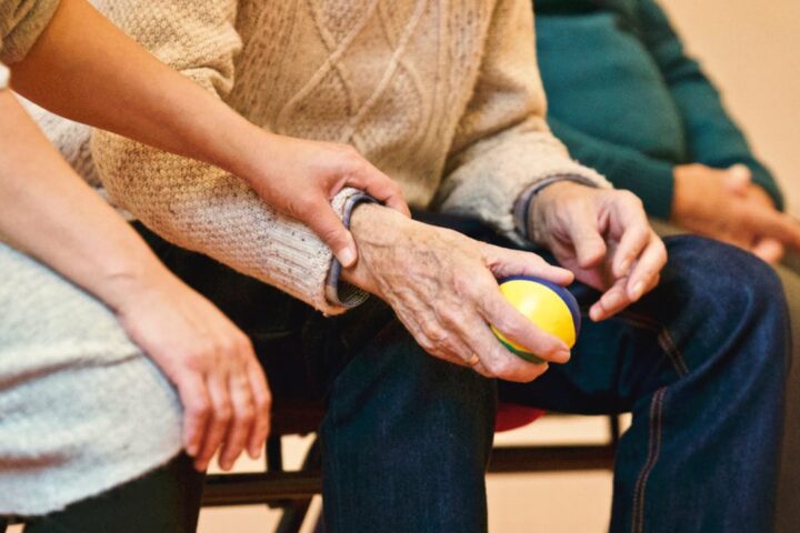 Person Holding a Stress Ball.