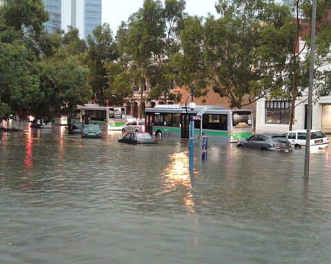 Representative Image: Storm in Perth - Cars flooded.