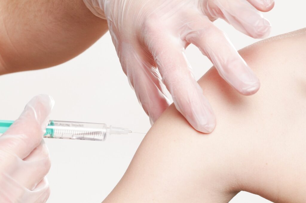 Representative Image. Person getting vaccinated. Photo Source - Whitesession (Pixabay)