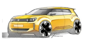 Representative image. Yellow Volkswagen concept car sketch. Photo Source: Volkswagen's.