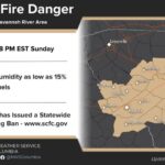 Fire danger warning, statewide ban. Photo Source: US National Weather Service Columbia South Carolina.