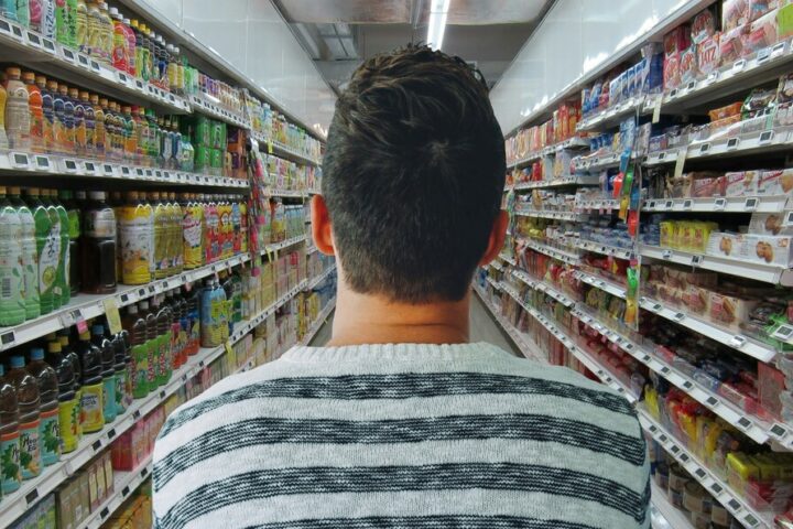 Representative Image. A man shopping in Supermarket.