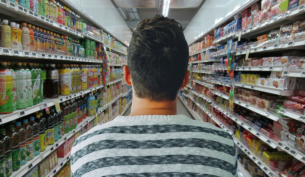 Representative Image. A man shopping in Supermarket.