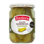 Sliced Gherkins Crunchy and Sweet.