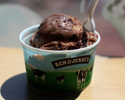 Representative Image. Ben & Jerrys Half Baked Frozen Yogurt.