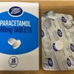 A box of Boots Paracetamol 500mg Tablets with 16 tablets inside. The packaging has the "Boots" logo at the top. Photo Source: (Gov.uk)