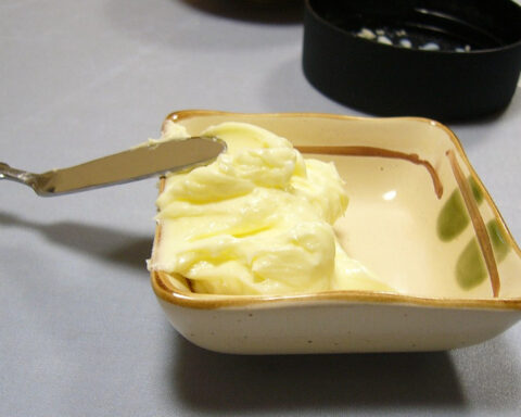 Representative image. Fresh butter in square dish. Photo Source: Searobin (CC BY-SA 3.0).