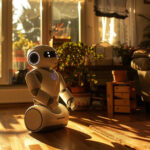 Representative Image. A robot sits calmly inside a cozy home basking in the warmth of the setting sun. (StockCake)