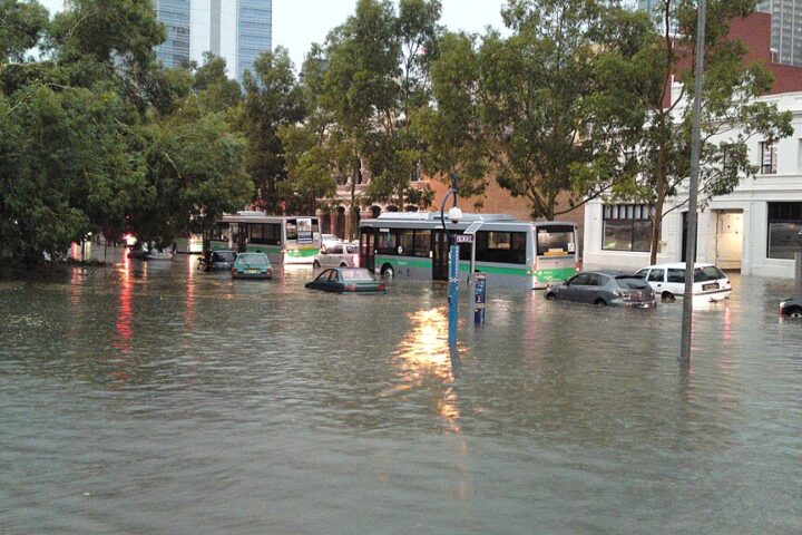 Representative Image: Flooded street in Perth, Australia.