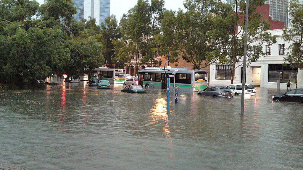 Representative Image: Flooded street in Perth, Australia.