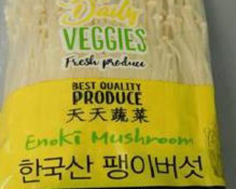 Enoki Mushroom Product of Korea, Image Source : U.S Food and Drug Administration