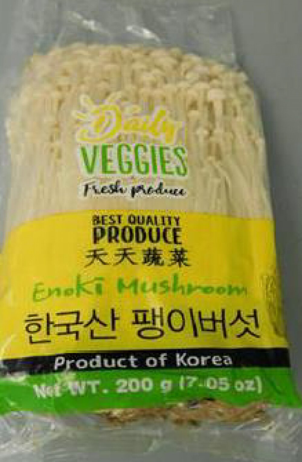 Represntative Image: Enoki Mushroom Product of Korea, Image Source : U.S Food and Drug Administration