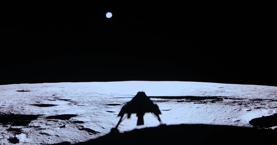 Blue Ghost Lands on Moon. Photo Source: Firefly Aerospace.