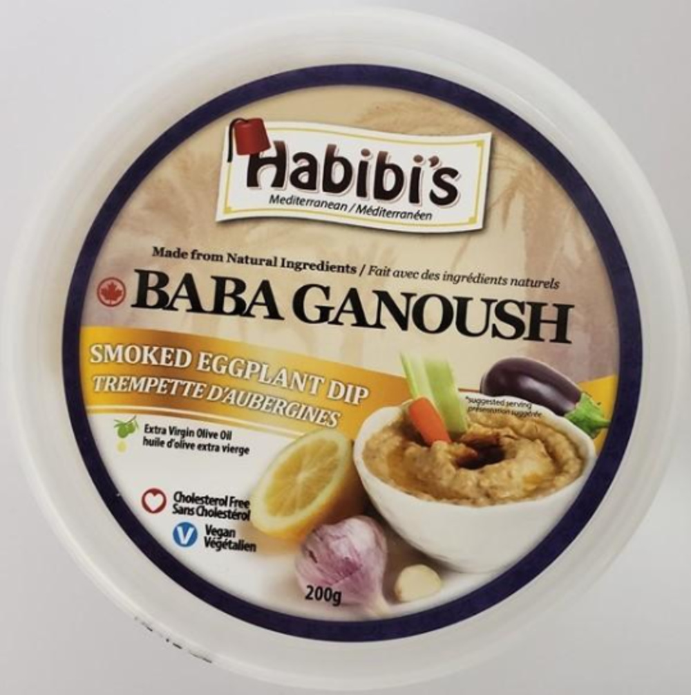 A container of Habibi’s Baba Ganoush, a smoked eggplant dip. Photo Source: Government of Canada