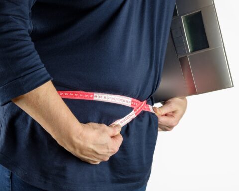 Representative Image. Measuring Belly with Measuring Tape.